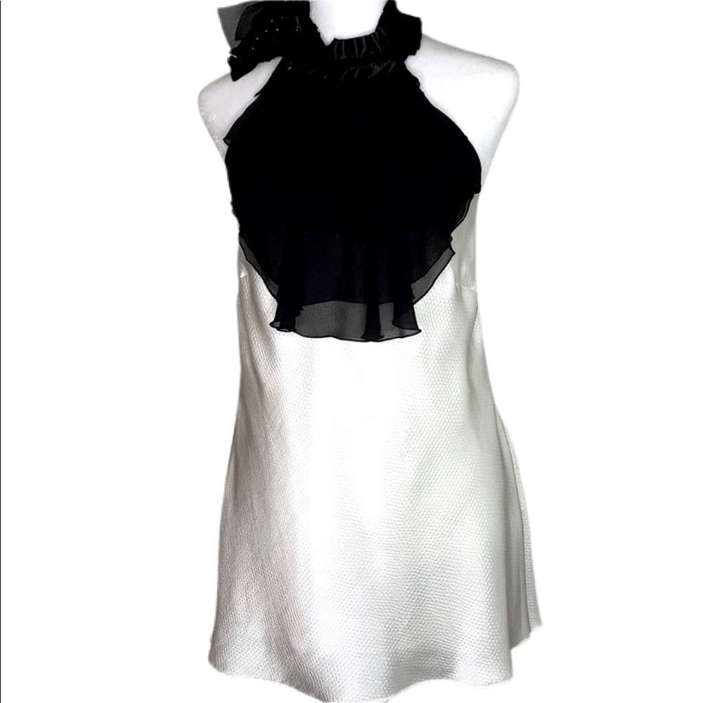 Bison Bisou Michele Bohbot Halter Dress Tunic Holiday Party